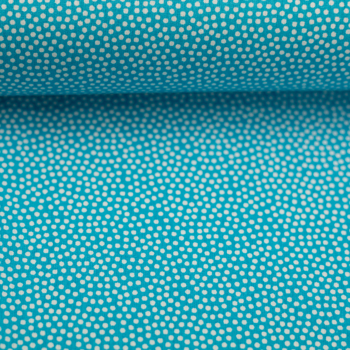 Swafing Dotty Baumwollwebware – weiß/hellblau
