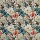 Swafing Flowing Bloom Polyesterstoff – smaragd/apricot/naturweiß