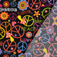 Poliesterwebware Peace schwarz