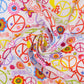 Poliesterwebware Peace schwarz