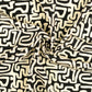 Viskosewebware grafisch schwarz beige