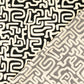 Viskosewebware grafisch schwarz creme