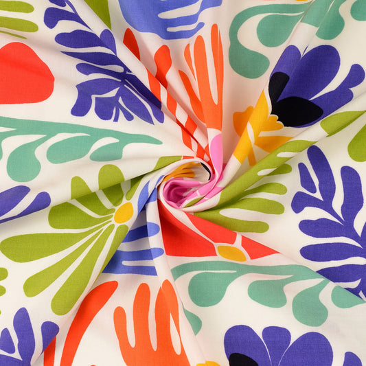 Viskosewebware floral blass
