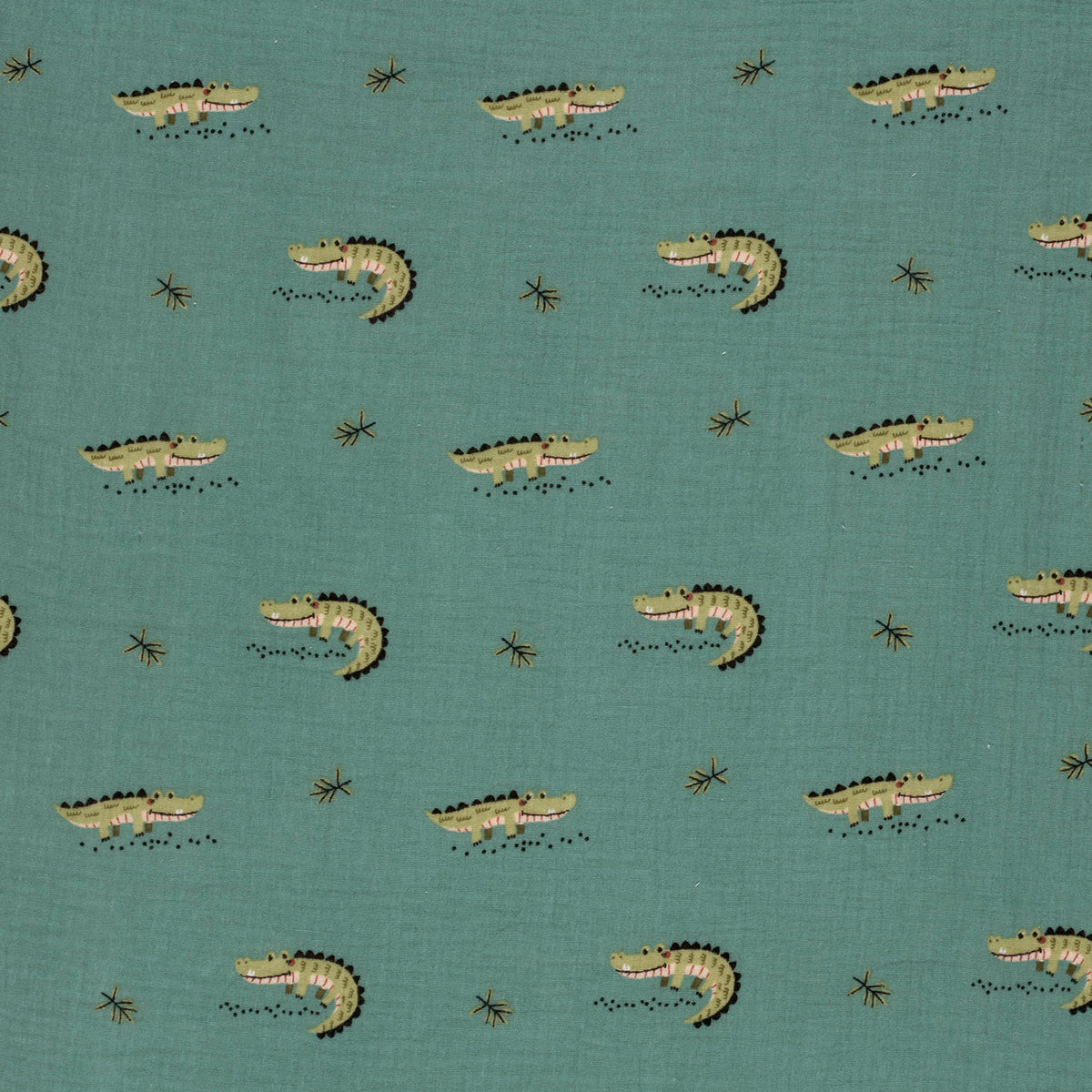 Musselin Krokodile – Indigo