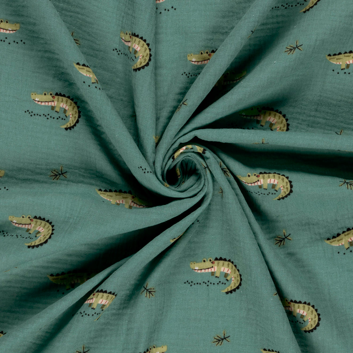 Musselin Krokodile – Indigo