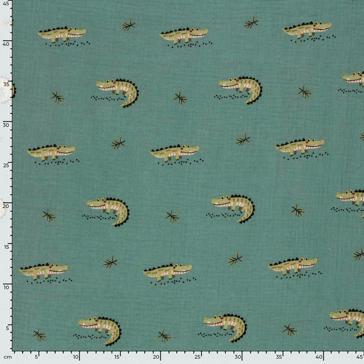 Musselin Krokodile – Indigo