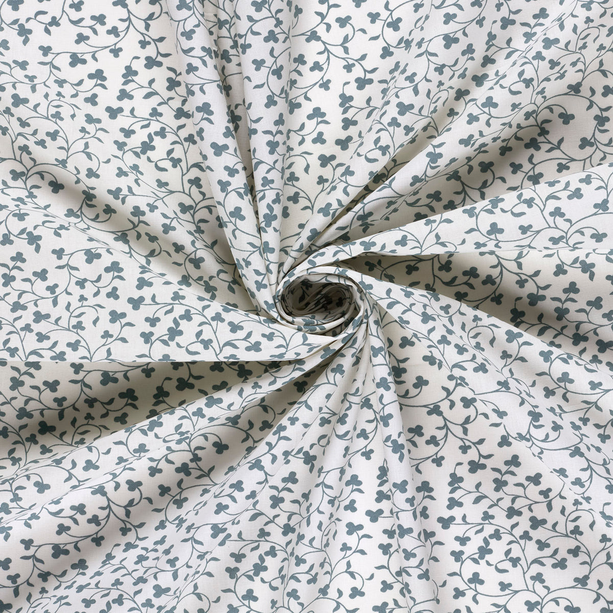 Baumwollpopeline Blumen – Offwhite