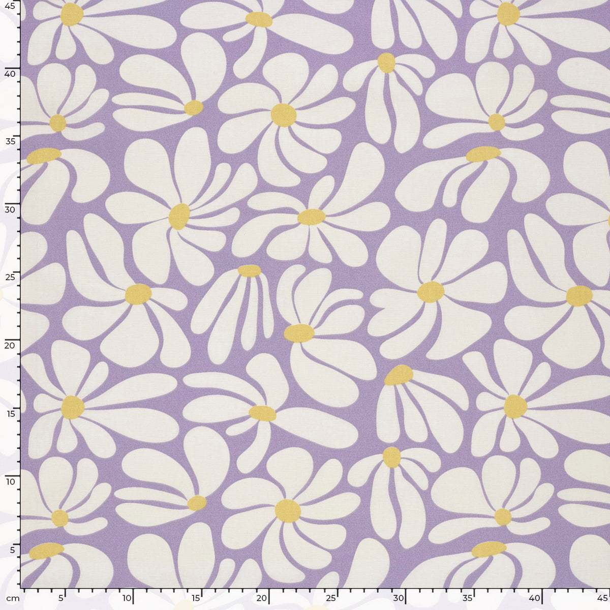 Baumwollpopeline Blumen – Lila