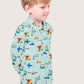 Baumwollpopeline Fahrzeuge – Babyblau