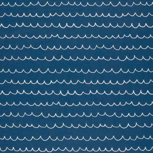 Baumwollpopeline Aqua – Cobalt