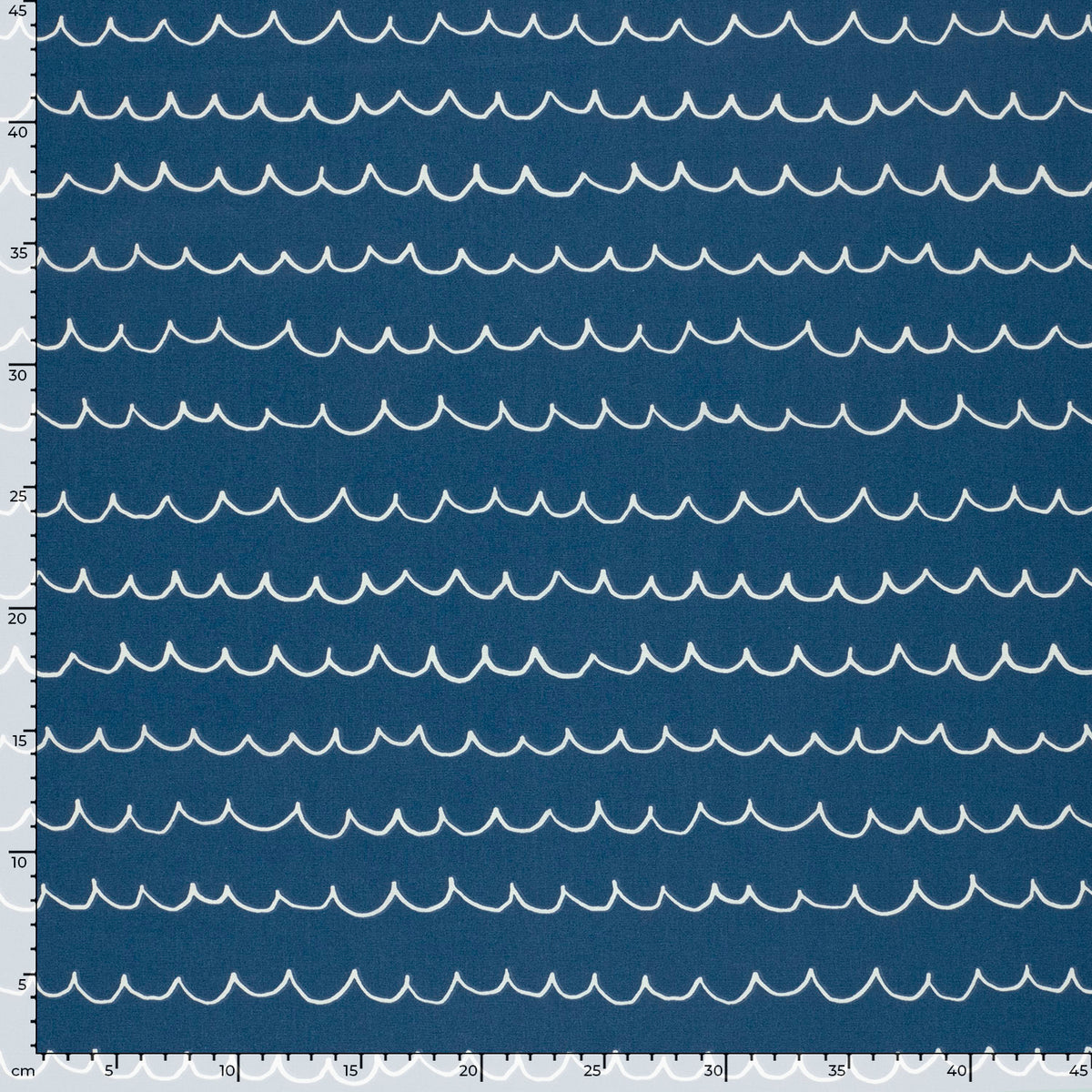 Baumwollpopeline Aqua – Cobalt
