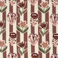 French Terry Blumen – Beige