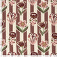 French Terry Blumen – Beige