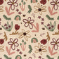 French Terry Blumen – Beige
