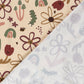 French Terry Blumen – Beige