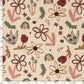 French Terry Blumen – Beige