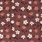 Flanell Blumen – Bordeauxrot