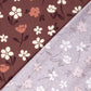 Flanell Blumen – Bordeauxrot