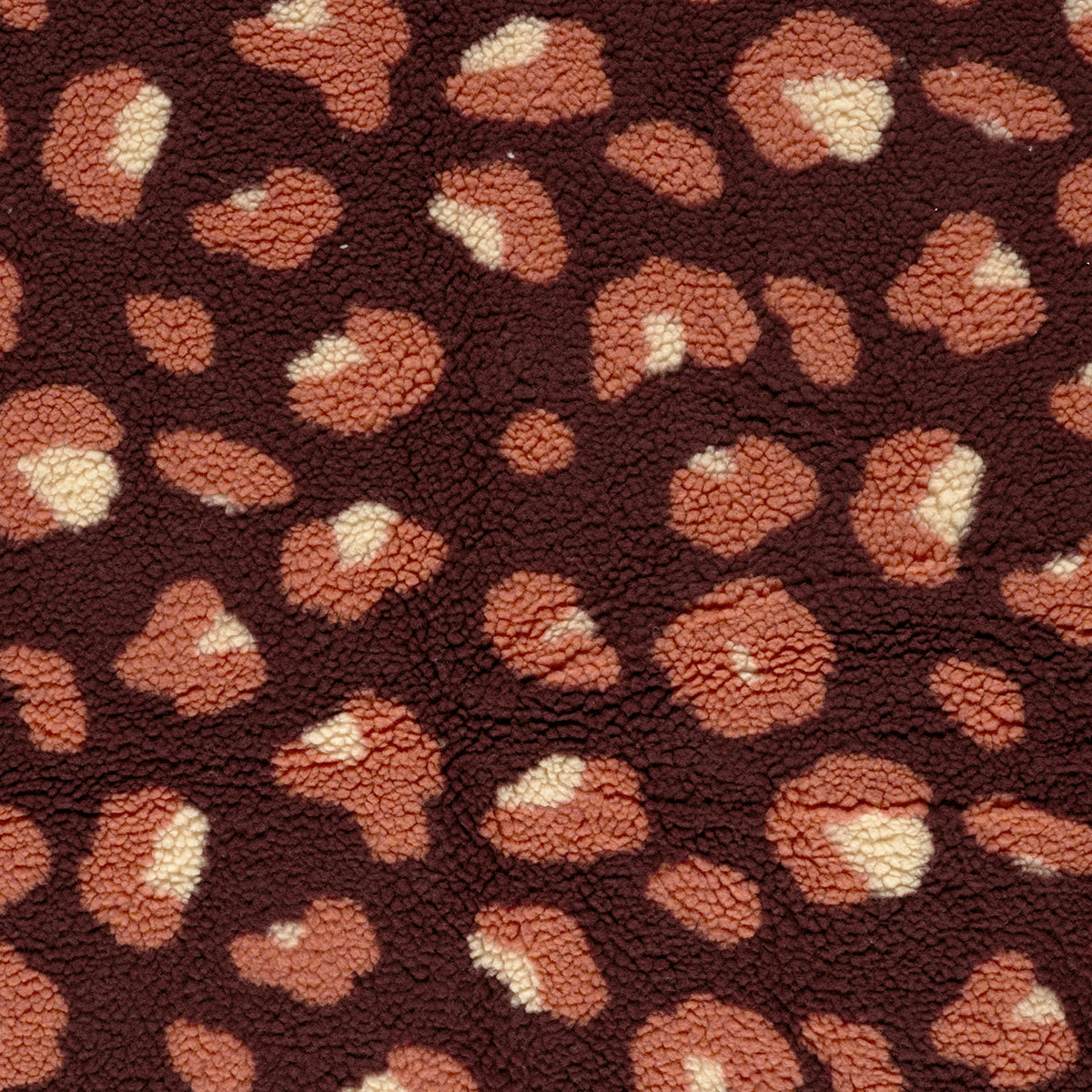 Sherpa-Fleece Leoparden – Bordeauxrot