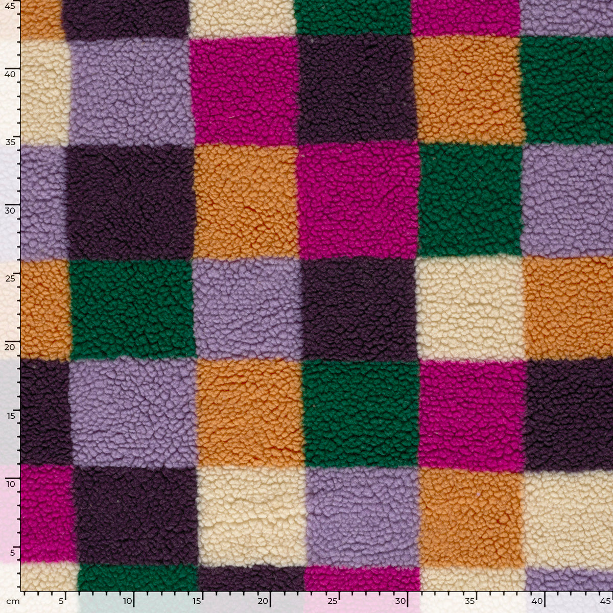 Sherpa-Fleece Karo – Fuchsia