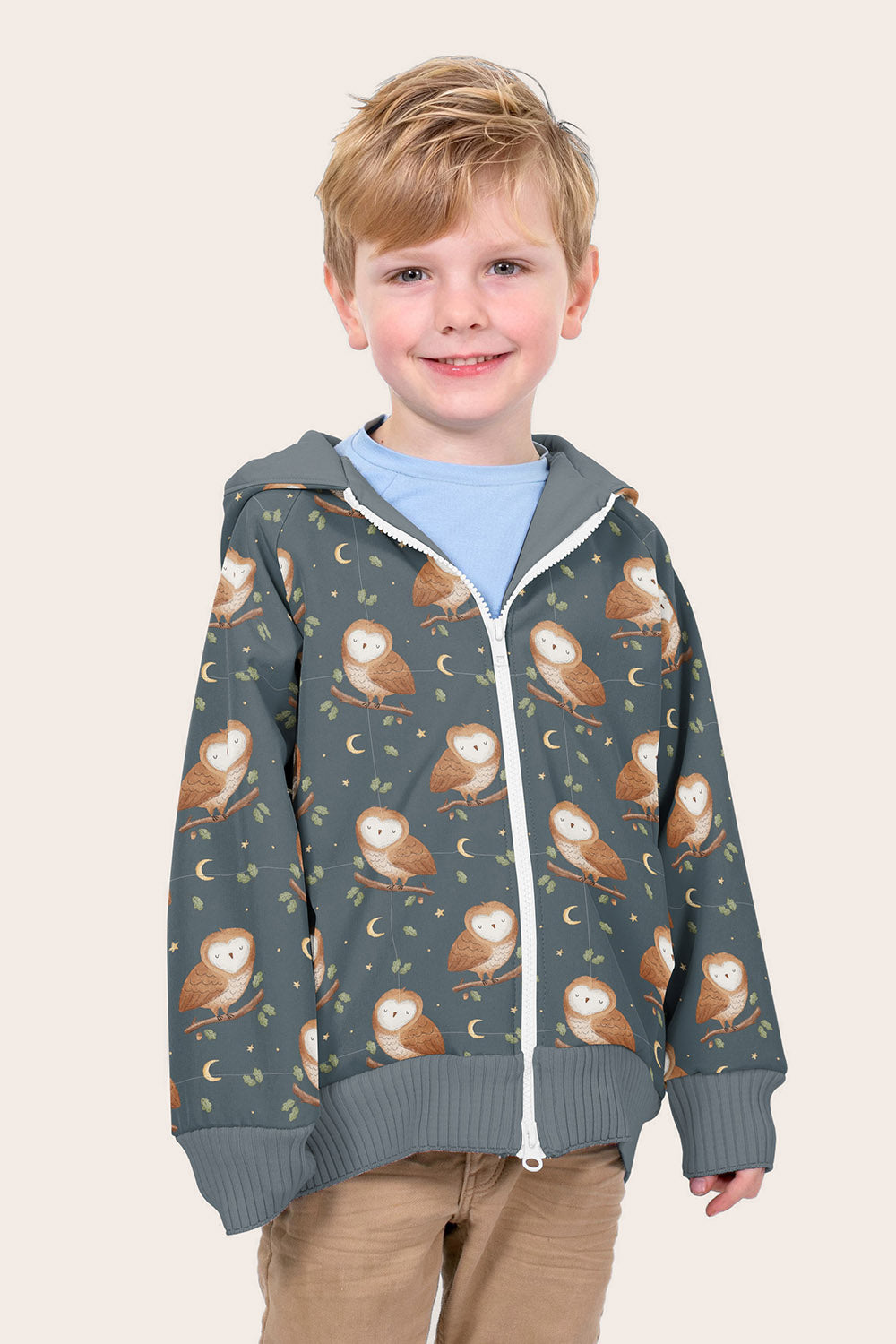 Softshell Eulen – Indigoblau