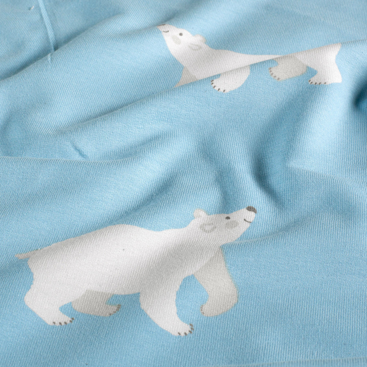 French Terry Eisbären – Babyblau