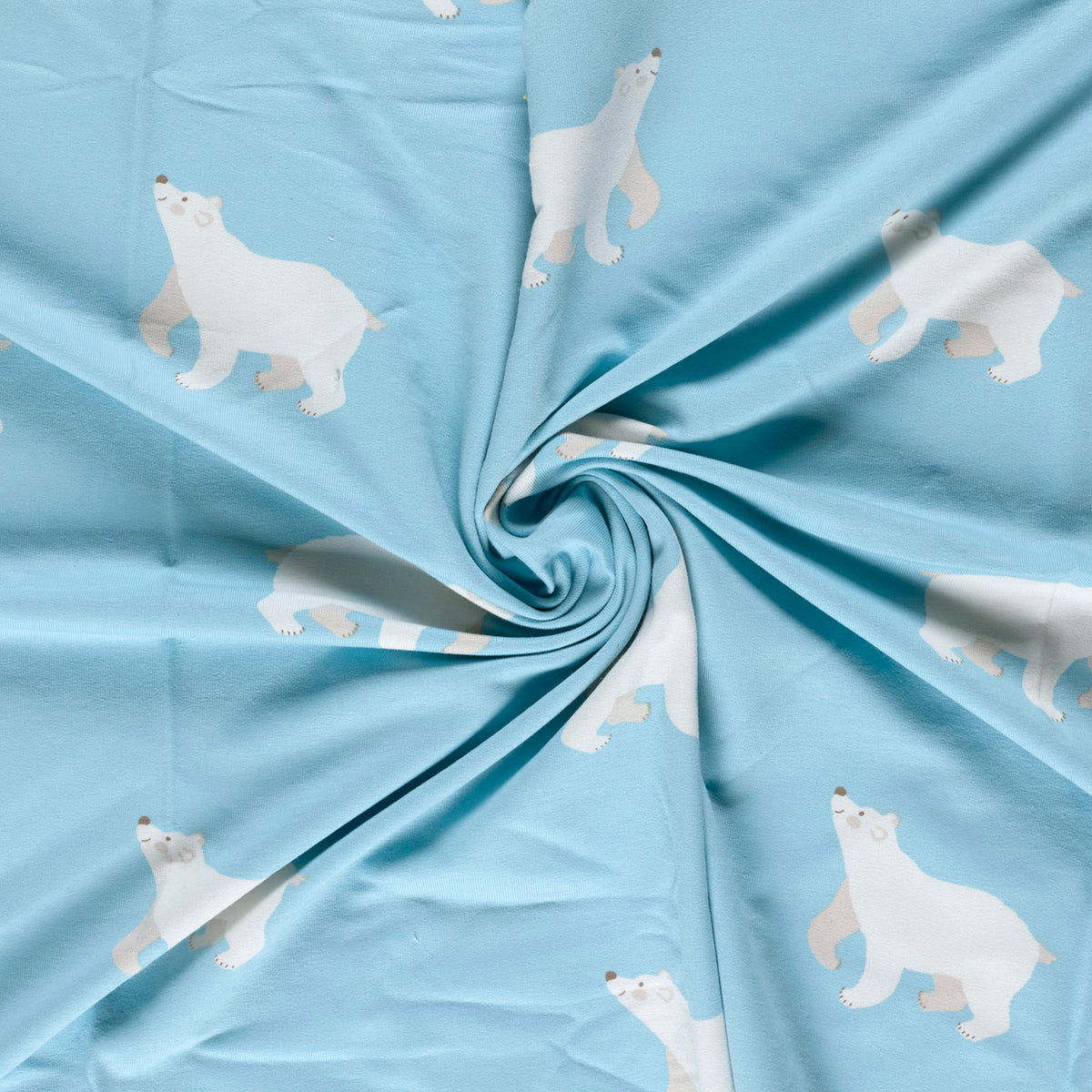 French Terry Eisbären – Babyblau