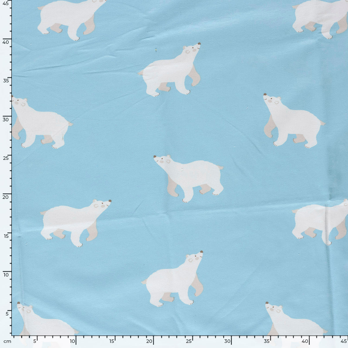 French Terry Eisbären – Babyblau