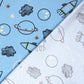 Flanell Weltraum – Hellblau