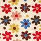 French Terry Blumen – Beige