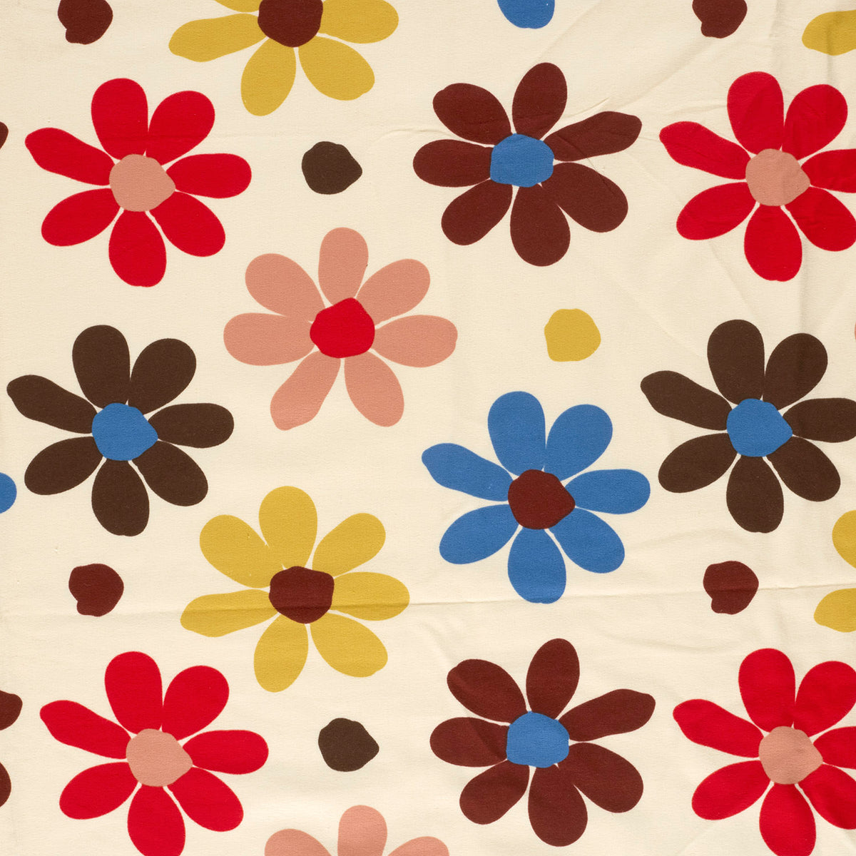 French Terry Blumen – Beige