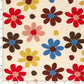 French Terry Blumen – Beige