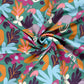 French Terry Blumen – Petrol