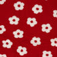 Sherpa-Fleece Blumen – Rot