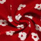 Sherpa-Fleece Blumen – Rot