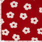 Sherpa-Fleece Blumen – Rot