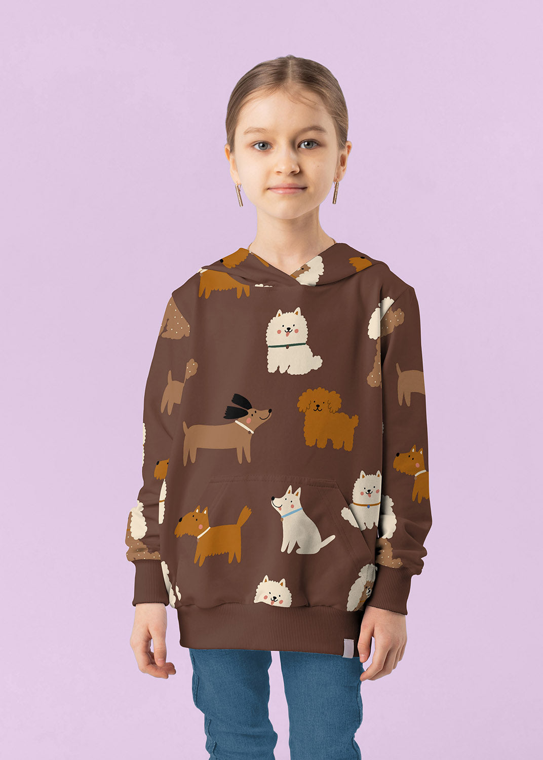 French Terry Hunde – Braun