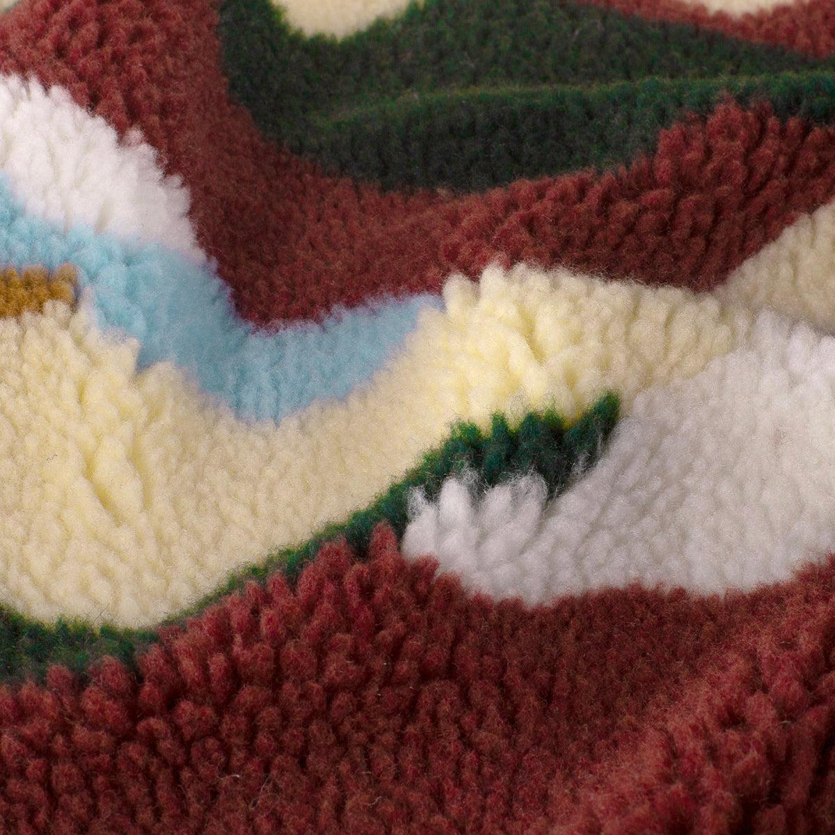 Sherpa-Fleece Abstrakt – Bordeauxrot