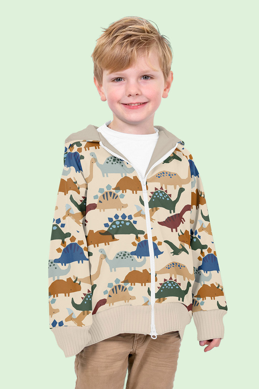 Softshell Dinosaurier – Beige