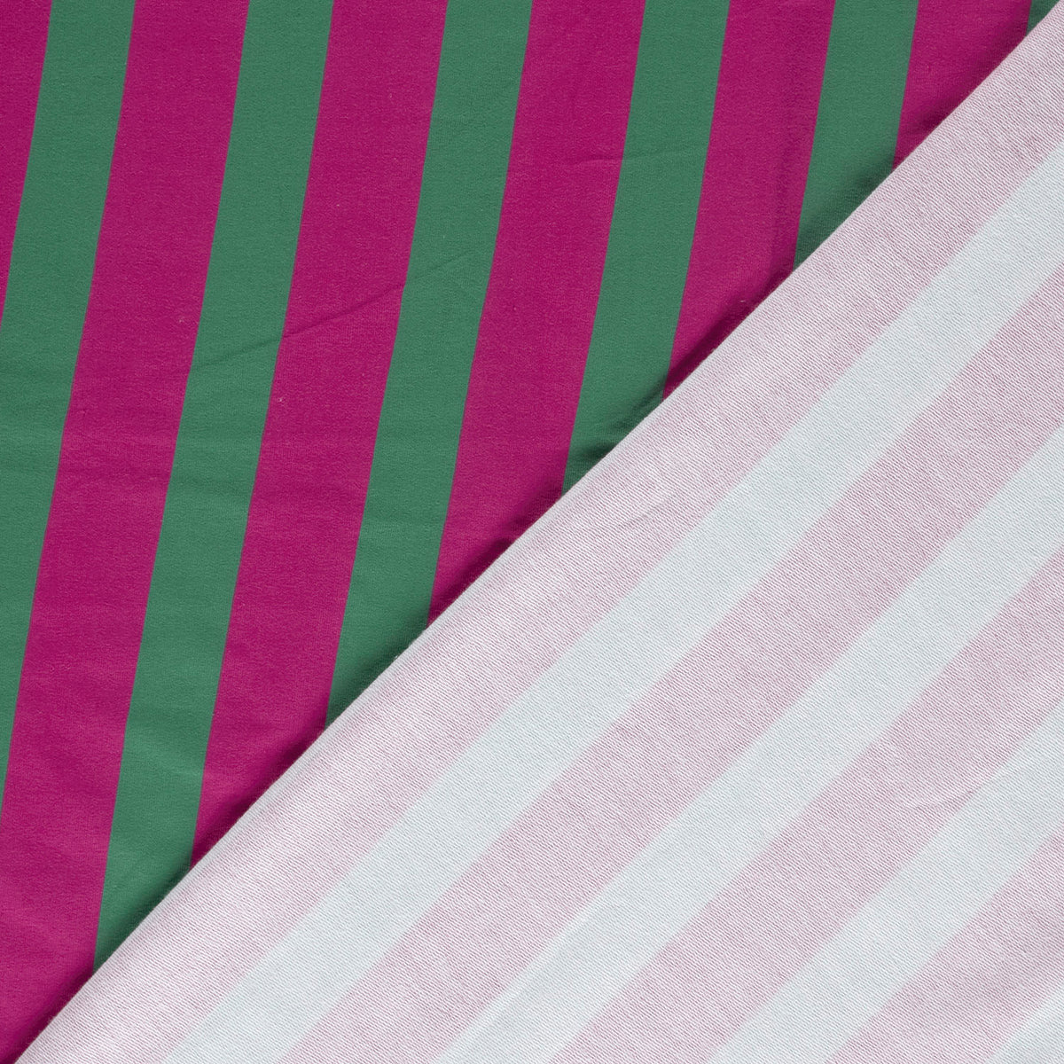 French Terry Streifen – Fuchsia