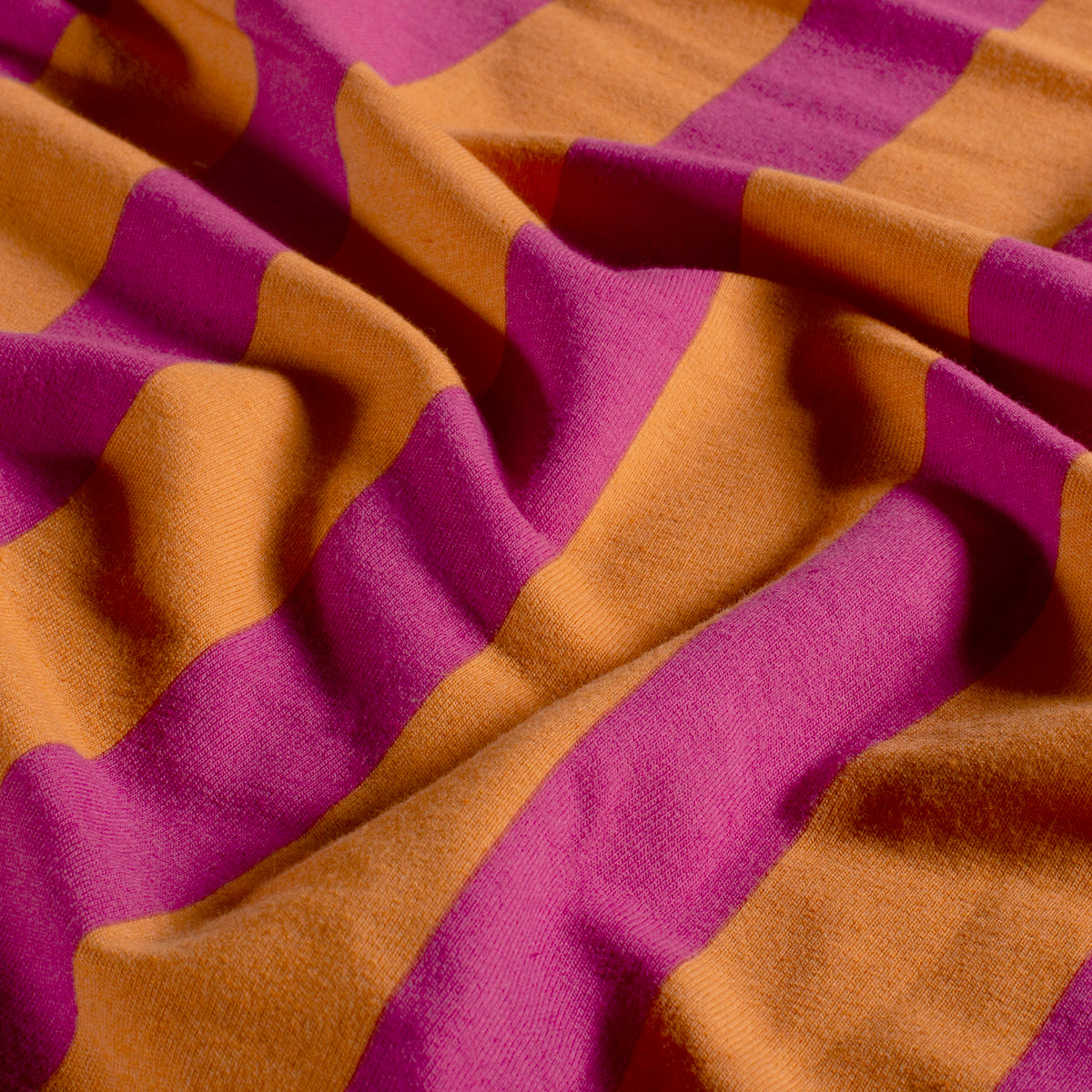 French Terry Streifen – Orange