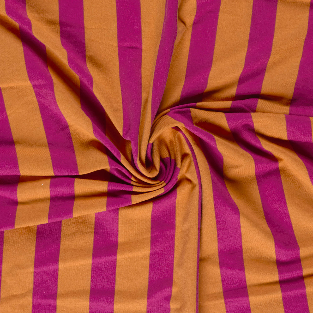 French Terry Streifen – Orange