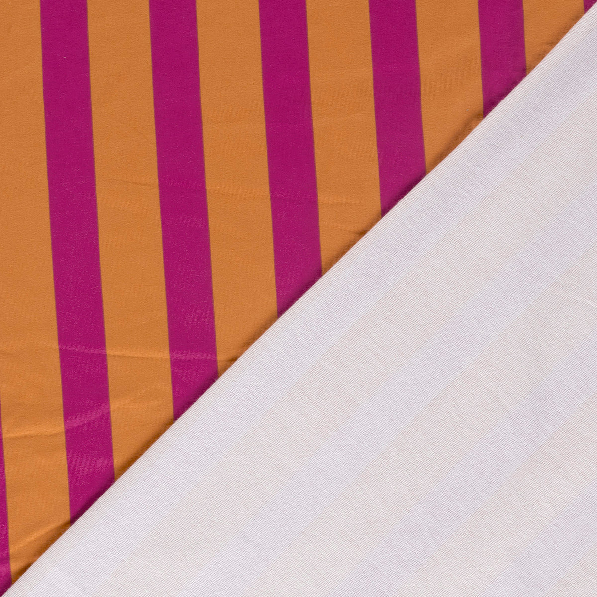 French Terry Streifen – Orange