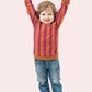 French Terry Streifen – Orange