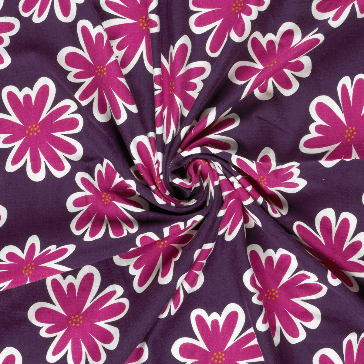 French Terry Blumen – Violett