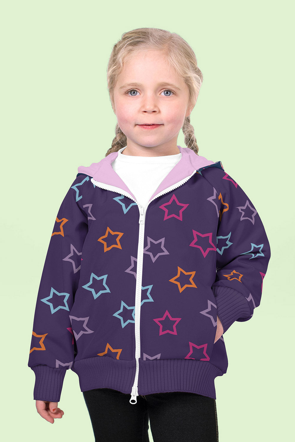 Softshell Sterne – Violett