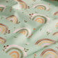 Baumwollpopeline Regenbogen – Mint