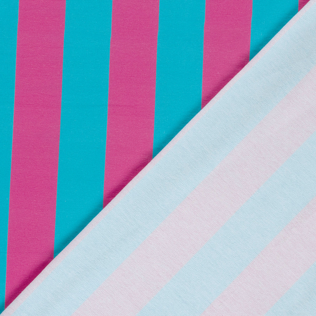 French Terry Streifen – Blau