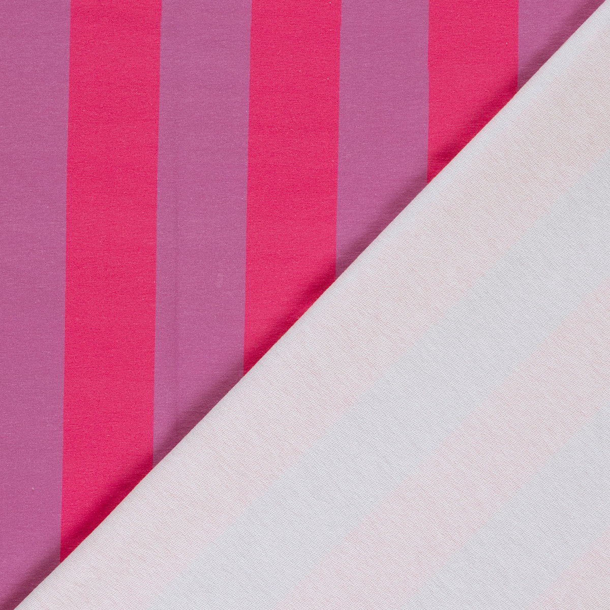 French Terry Streifen – Fuchsia