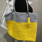 Gehäkelte Tasche aus DURABLE MACRAMÉ